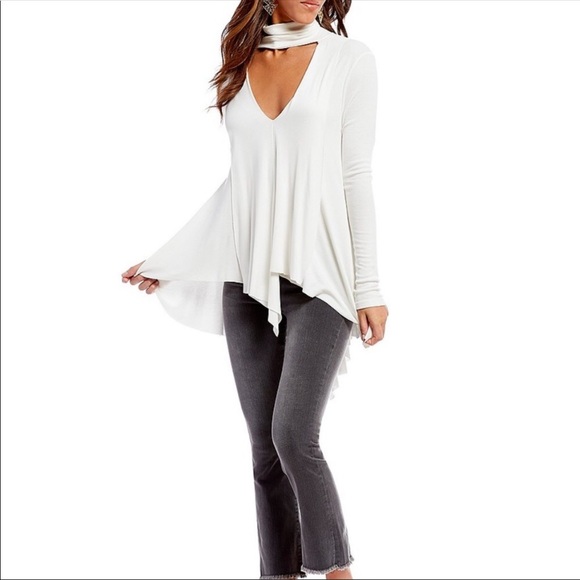 Free People NWT Uptown ivory ribbed tunic - Picture 3 of 8